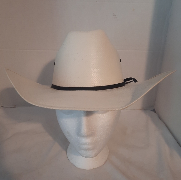Cody James 10X Straw/Canvas Ribbon Hatband Cowboy Hat Natural Size 6 7/8 - Picture 1 of 9